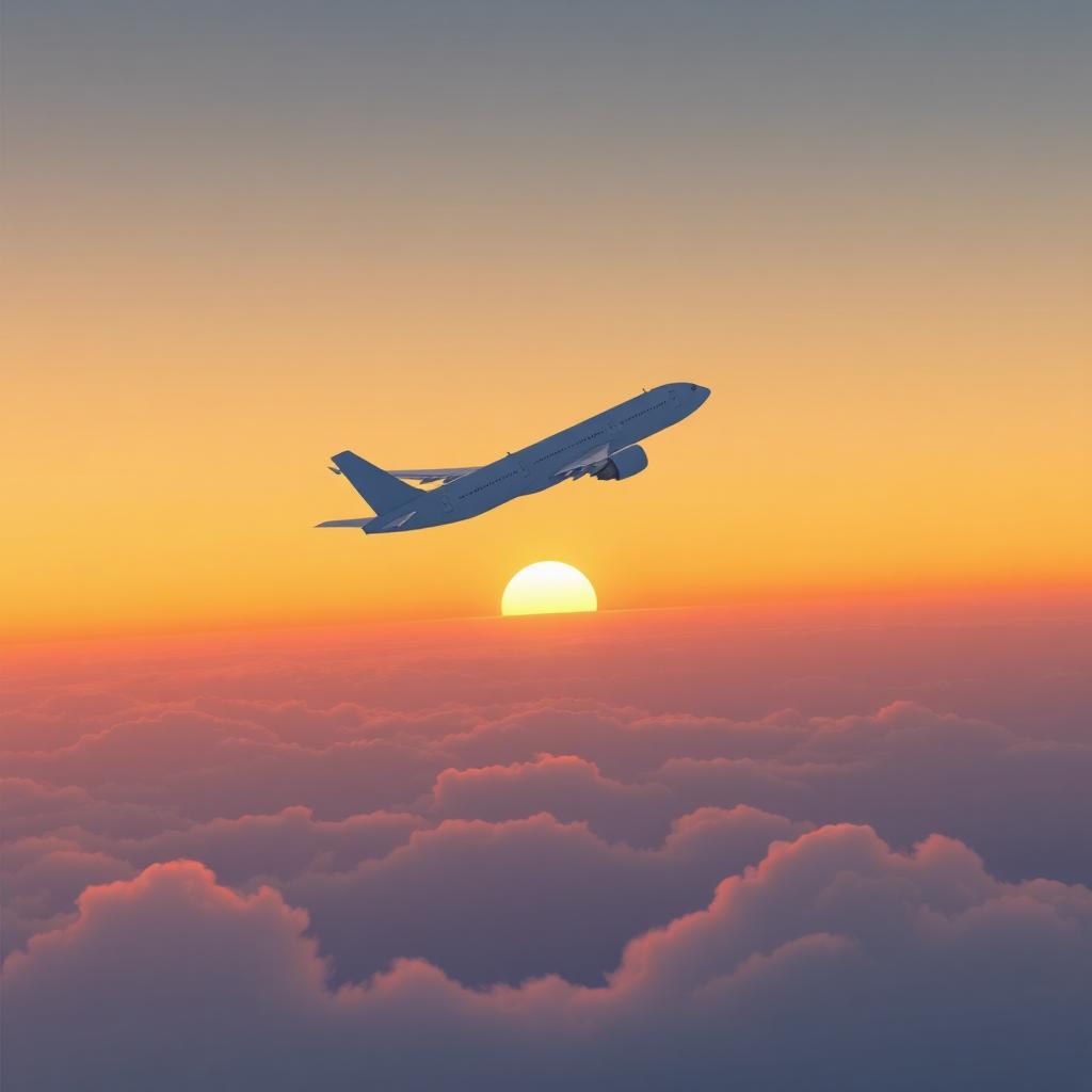 Illustration: Atlantik bei Sonnenuntergang