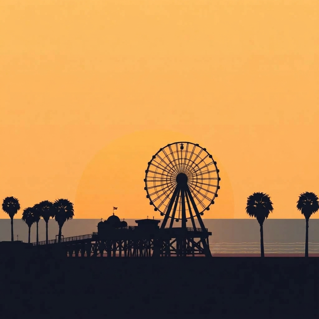 Illustration: Santa Monica Pier