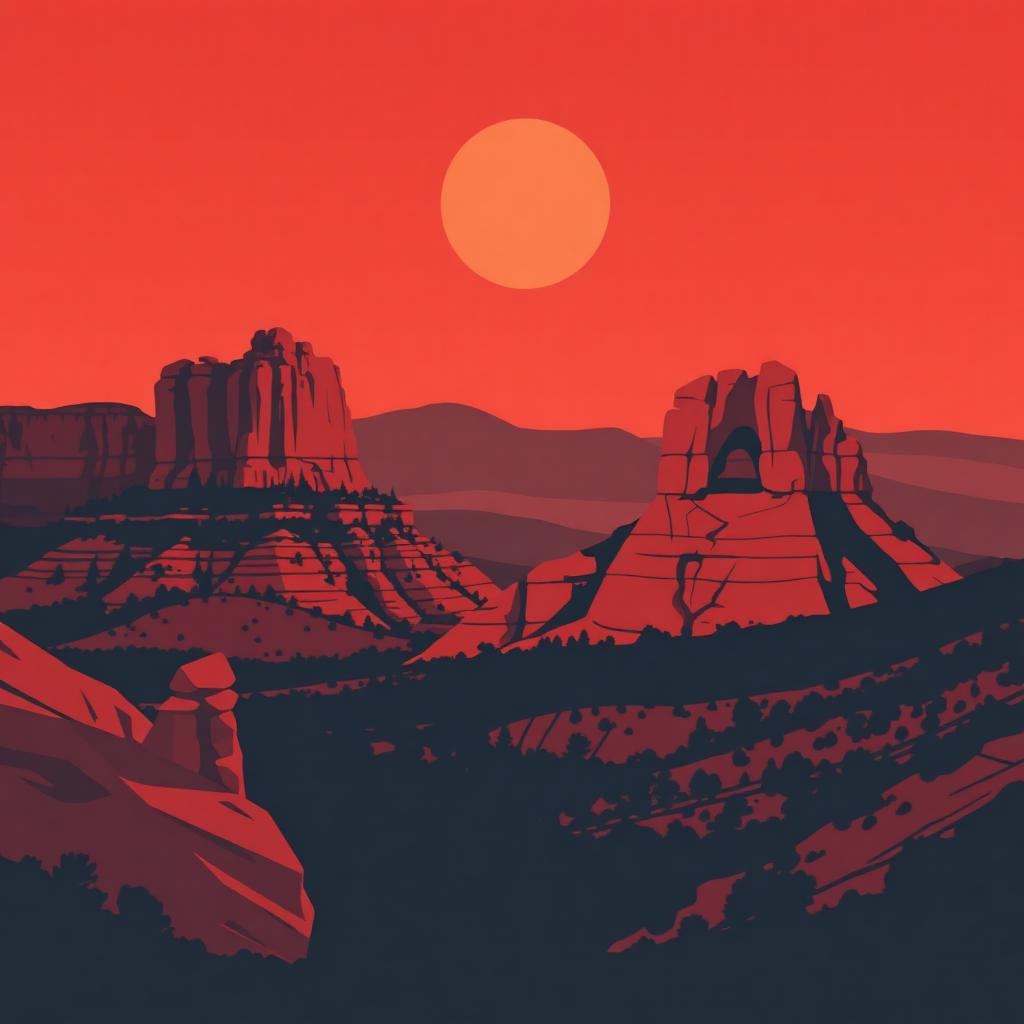 Illustration: Cathedral & Bell Rock